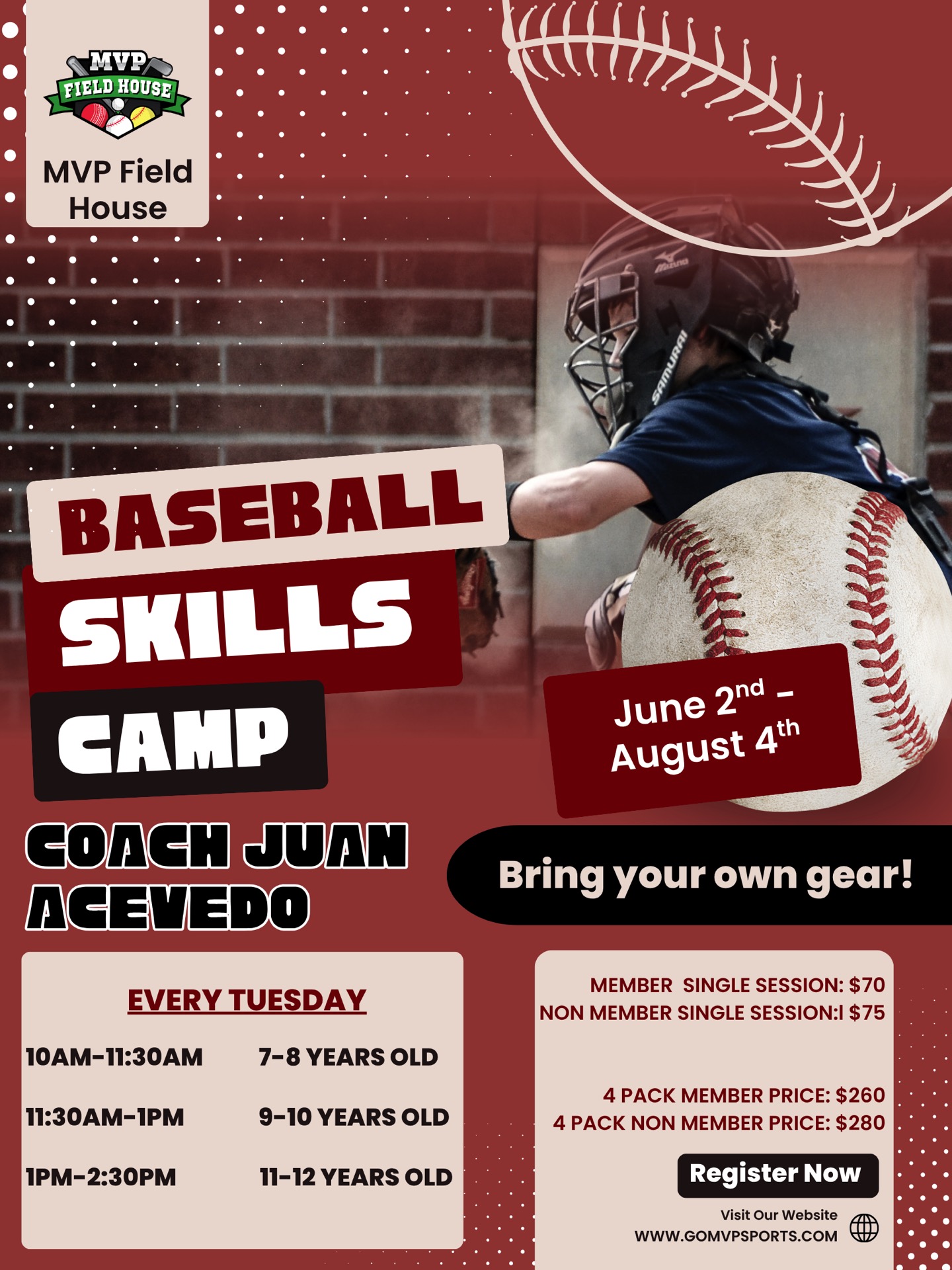 Summer Baseball Skills Camp- Juan Acevedo
